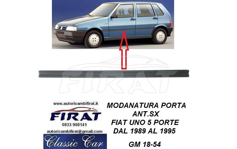 MODANATURA PORTA FIAT UNO 5 PORTE 89-95 ANT.SX